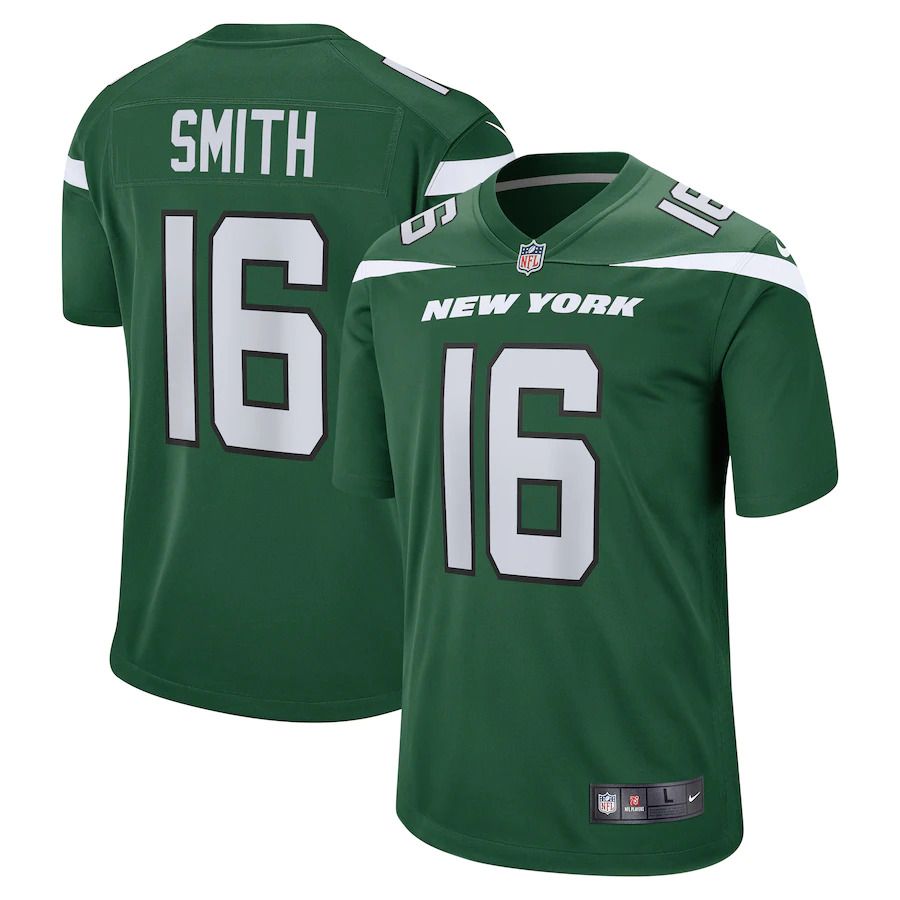Men New York Jets #16 Jeff Smith Nike Gotham Green Game NFL Jersey
